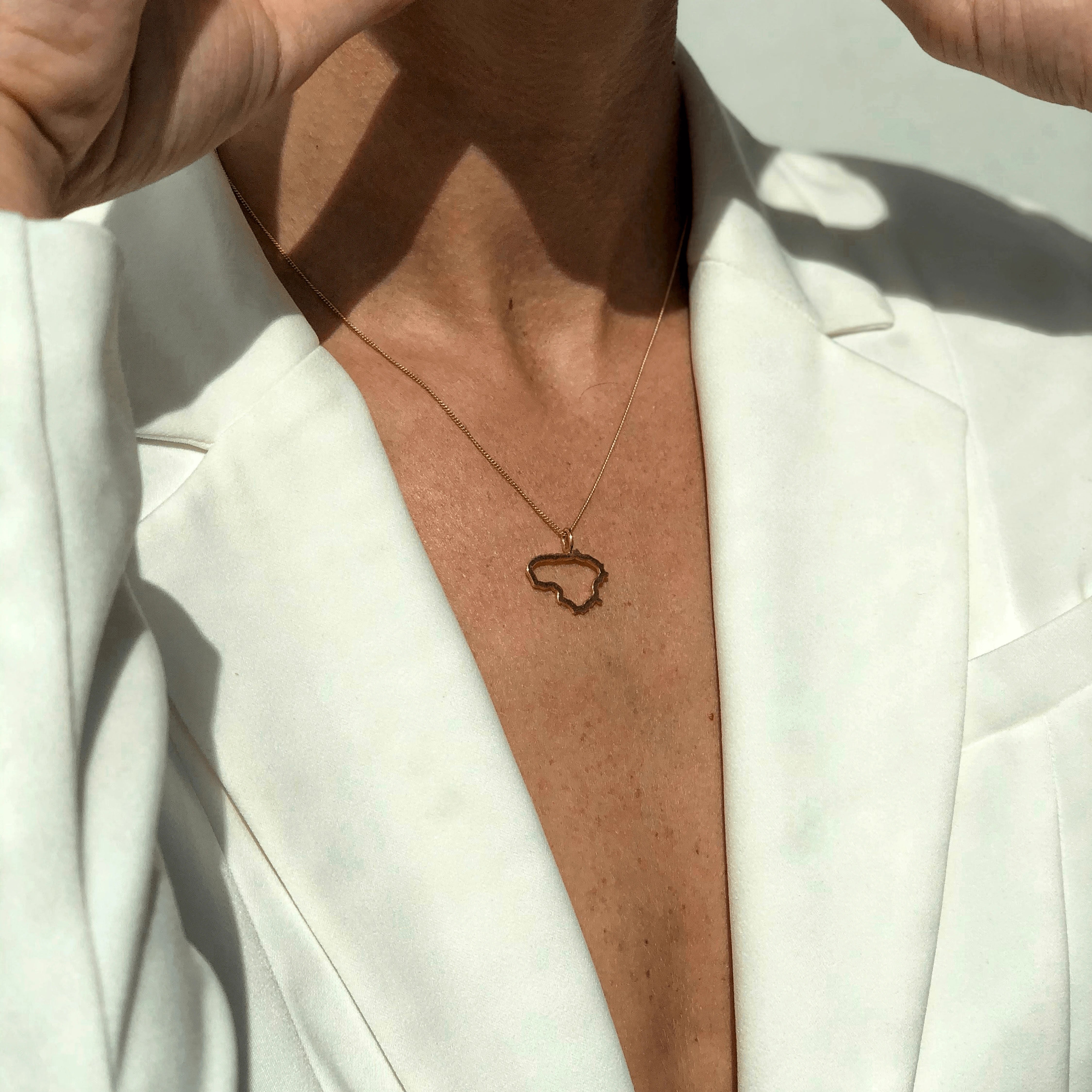 Paauksuotas Sidabrinis pakabukas "Lietuva"