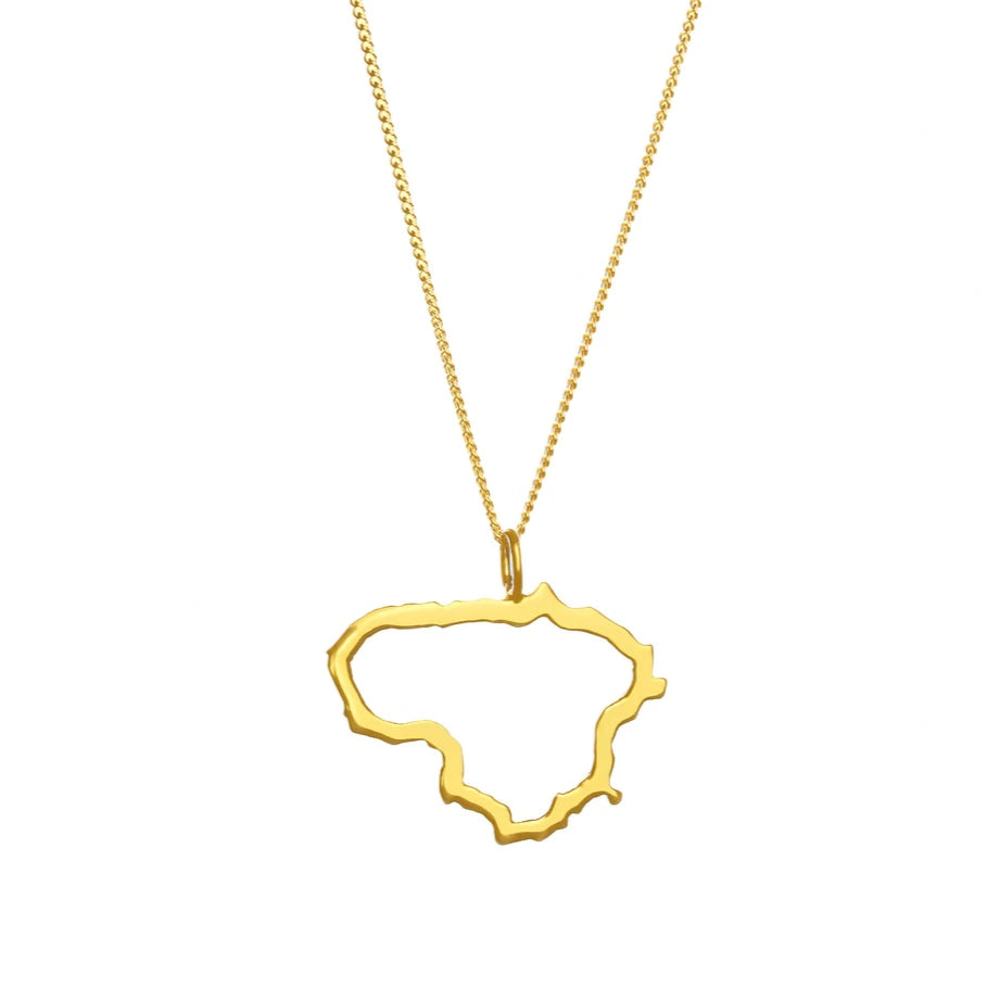 Paauksuotas Sidabrinis pakabukas "Lietuva"